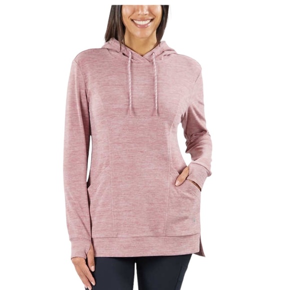 Ladies Active Spyder XXL 2XL Soft Fleece Pullover Hoodie Sweatshirt Side Pocket - Picture 3 of 8